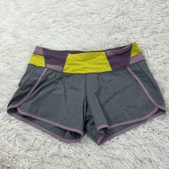Lululemon Run Times Short Heathered Slate / Mauvelous / Fa14 Quilt 27 - Picture 1 of 7